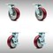 Service Caster 6 Inch SS Poly on Aluminum Swivel Caster Set with Roller Bearings 2 Brakes SCC SCC-SS30S620-PAR-2-TLB-2 - alternate 1